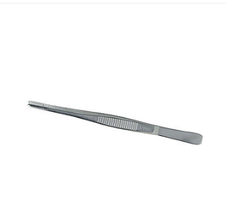 金钟医用镊 j42025（14cm横齿，敷料 ）