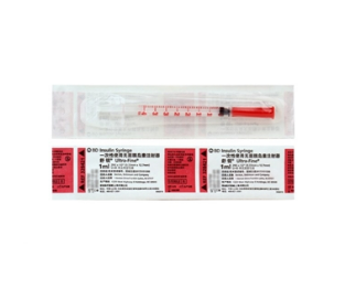 bd 1ml一次性使用无菌胰岛素注射器328421